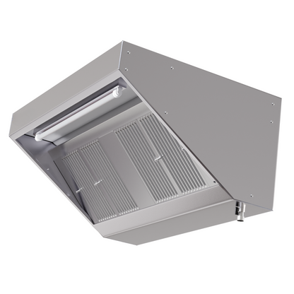 Hotte Snack Profondeur 900 avec Led et Sans Moteur -  Longueur 1200