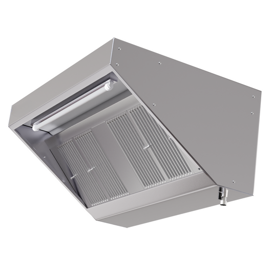 Hotte Snack Profondeur 900 avec Led et Sans Moteur -  Longueur 1200