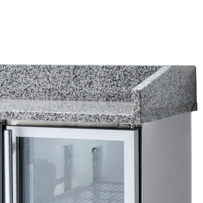 Meuble à Pizza Réfrigéré Compact 600x400 - 3 Portes Vitrées - vue 3