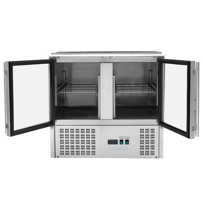 Saladette Compacte - 2 Portes Vitrées à Toit Ouvrant