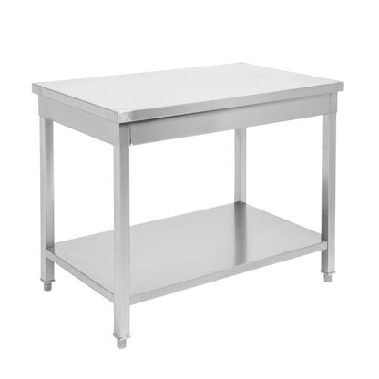Table Inox Centrale avec Etagère - 1200 x 700 mm - vue 4