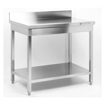 Table Inox avec Dosseret et Etagère - 800 x 600 mm - vue 2