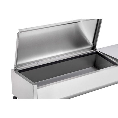 Saladette Réfrigérée à Poser Couvercle Inox - 3 x GN 1/3 + 1 x GN 1/2 - vue 5
