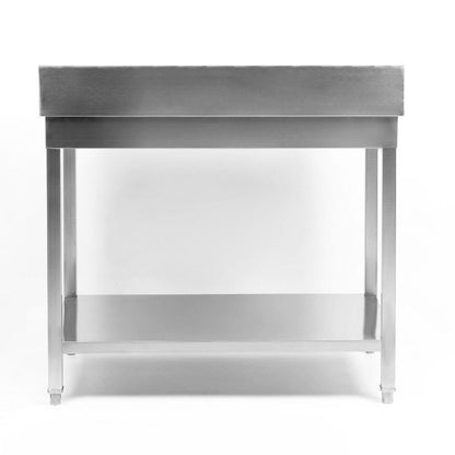 Table Inox avec Dosseret et Etagère - 800 x 600 mm - vue 10