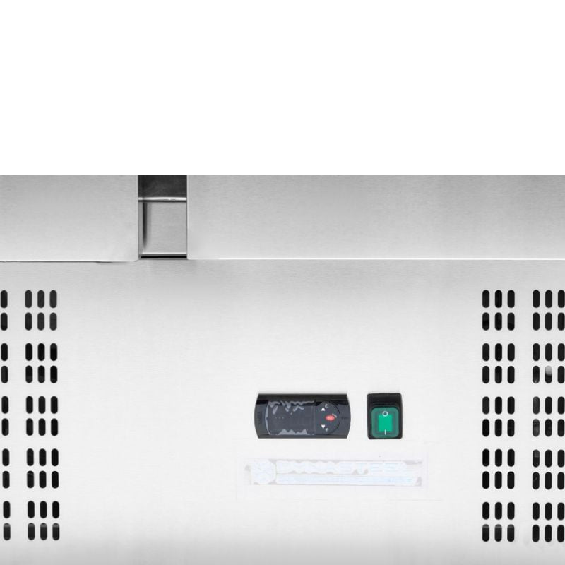 Meuble à Pizza Réfrigéré Toit Inox 8 x GN1/6 - 2 Portes et 2 Tiroirs - vue 5
