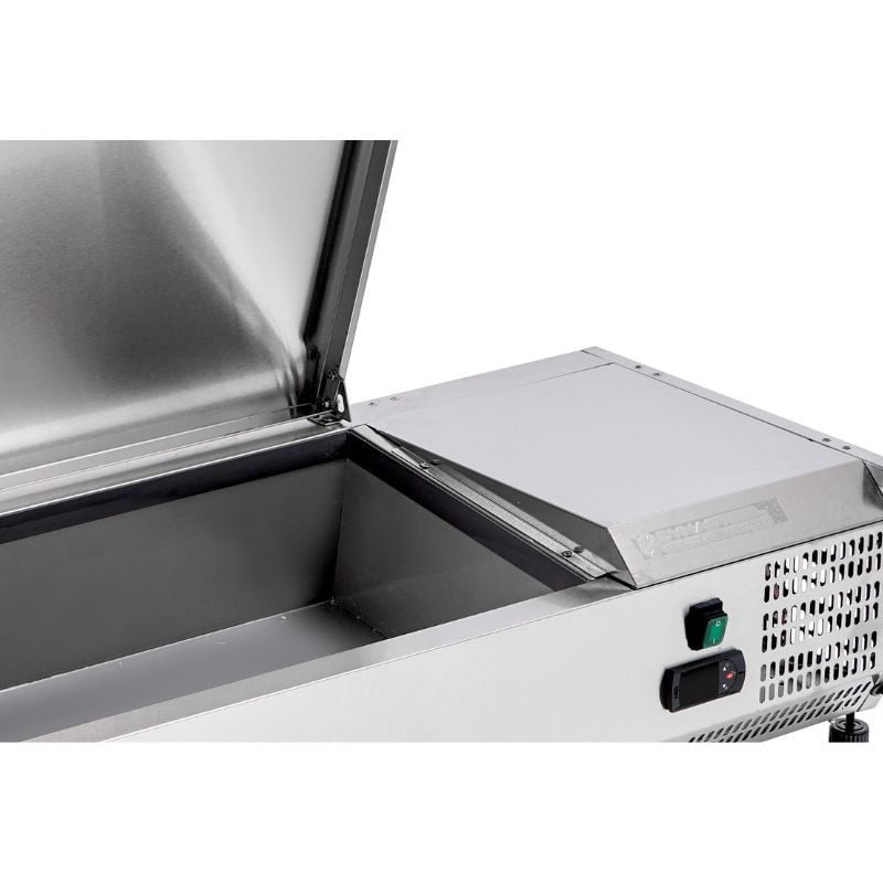 Saladette Réfrigérée à Poser Couvercle Inox - 3 x GN 1/3 + 1 x GN 1/2 - vue 2