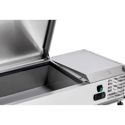 Saladette Réfrigérée à Poser Couvercle Inox - 3 x GN 1/3 + 1 x GN 1/2 - vue 2