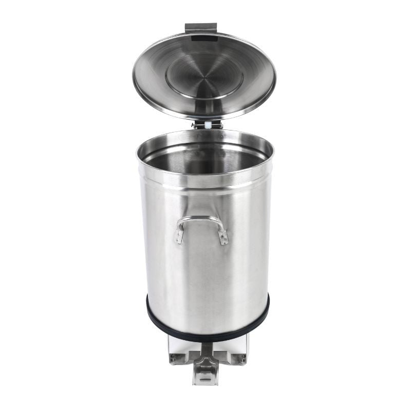 Poubelle Inox avec Pédale - 100 L - vue 3