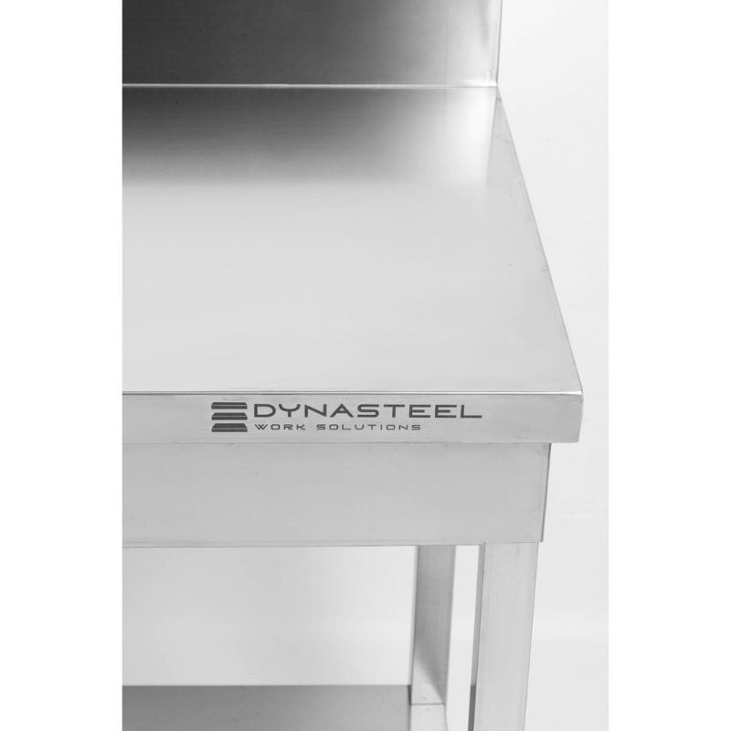Table Inox avec Dosseret et Etagère - 800 x 600 mm - vue 4