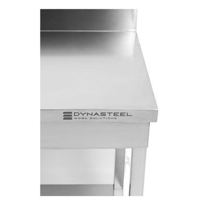 Table Inox avec Dosseret et Etagère - 1000 x 600 mm