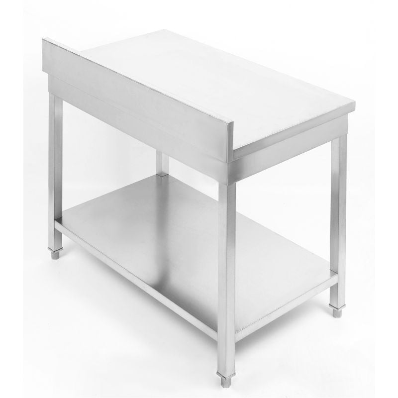 Table Inox avec Dosseret et Etagère - 800 x 600 mm - vue 9