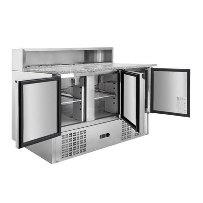 Meuble à Pizza Réfrigéré - 3 Portes - 8 Bacs GN 1/6 - vue 2