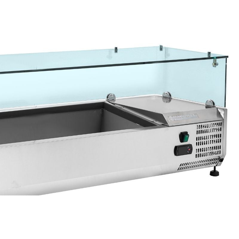 Saladette Réfrigérée à Poser Vitrée - 5 x GN 1/3 + 1 x GN 1/2 - vue 2