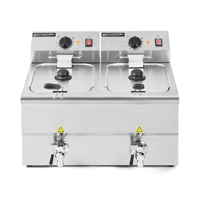 Friteuse Professionnelle Premium 2 x 8 L avec Vidange - vue 7