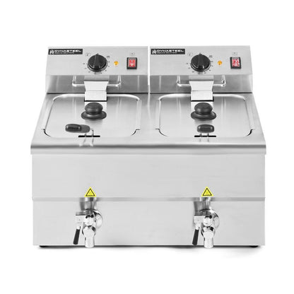 Friteuse Professionnelle Premium 2 x 8 L avec Vidange - vue 7