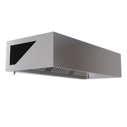 Hotte Cubique 900 avec Led et Sans Moteur - Longueur 1400 - vue 9