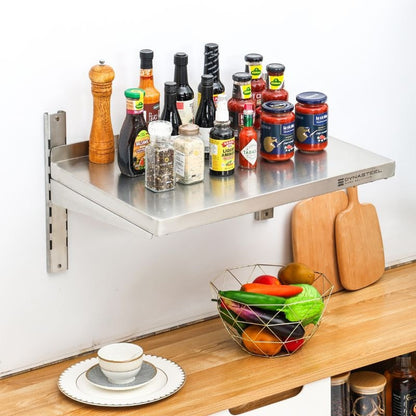 Etagère Murale en Inox sur Crémaillères - L 600 x P 400 mm - vue 5