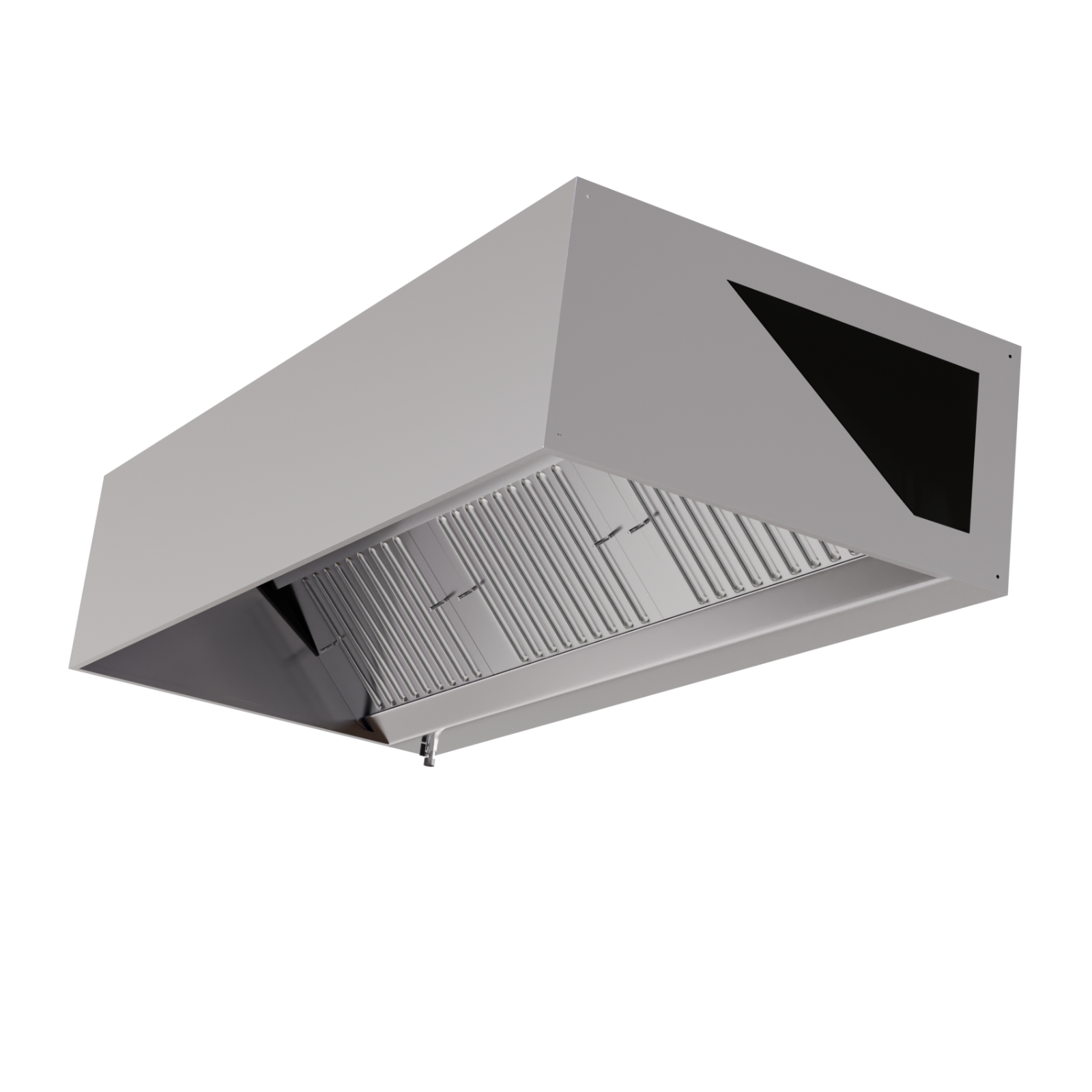 Hotte Cubique 900 avec Led et Sans Moteur - Longueur 1400 - vue 2