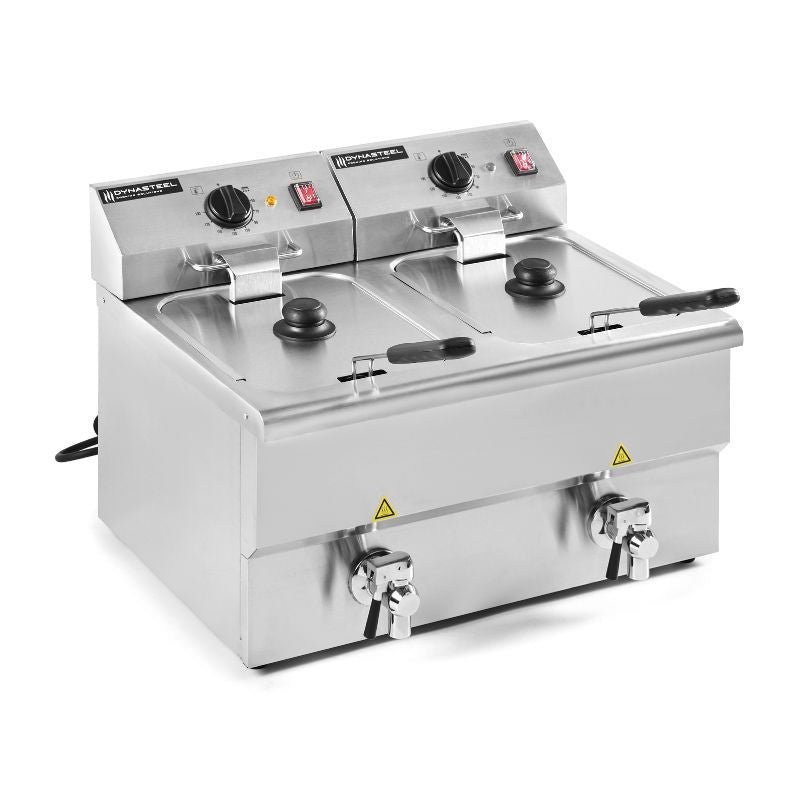 Friteuse Professionnelle Premium 2 x 8 L avec Vidange - vue 5