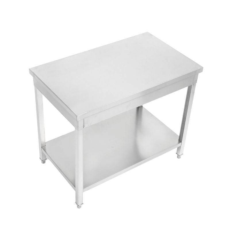 Table Inox Centrale avec Etagère - 1600 x 600 mm - vue 5