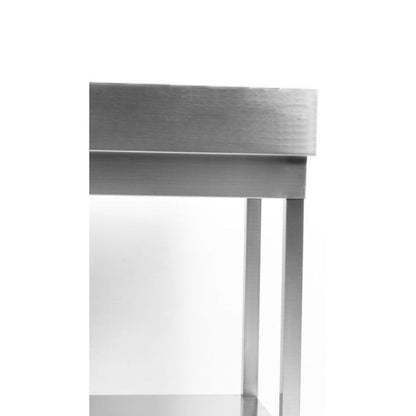 Table Inox avec Dosseret et Etagère - 800 x 600 mm - vue 11