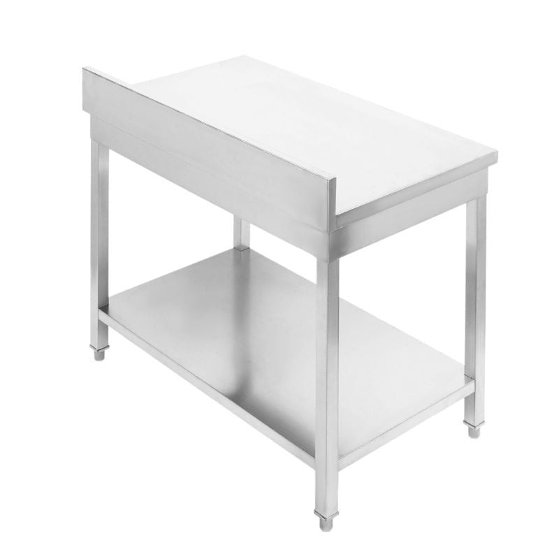Table Inox avec Dosseret et Etagère - 1000 x 600 mm - vue 6