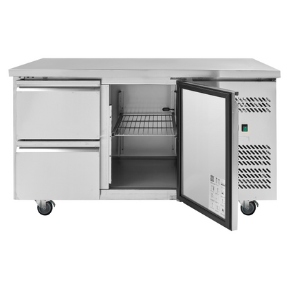 Table Réfrigérée Positive - 1 Porte et 2 Tiroirs - vue 3