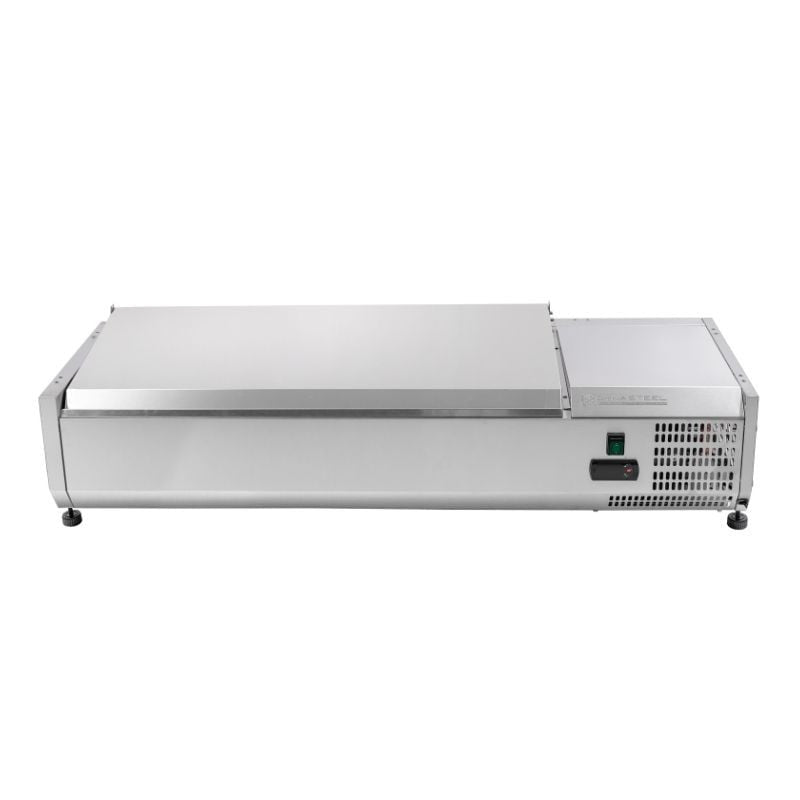 Saladette Réfrigérée à Poser Couvercle Inox - 3 x GN 1/3 + 1 x GN 1/2 - vue 9