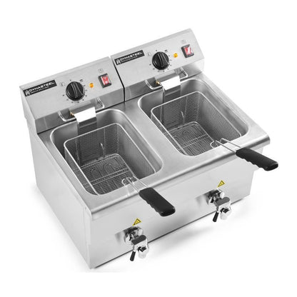 Friteuse Professionnelle Premium 2 x 8 L avec Vidange - vue 4
