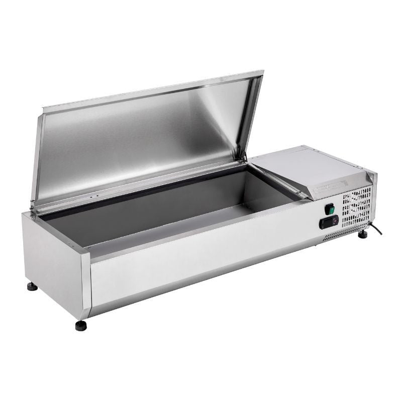 Saladette Réfrigérée à Poser Couvercle Inox - 3 x GN 1/3 + 1 x GN 1/2 - vue 6