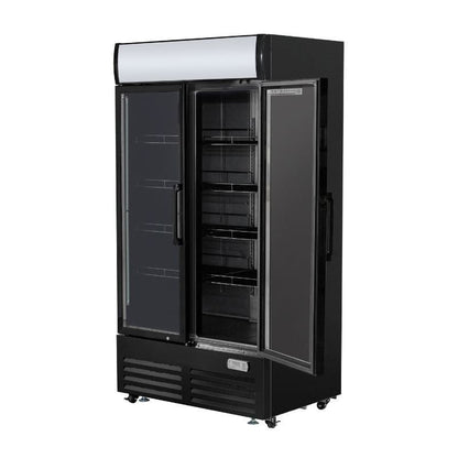 Vitrine à Boissons Réfrigérée - 2 Portes -  736 L avec Canopy - vue 7