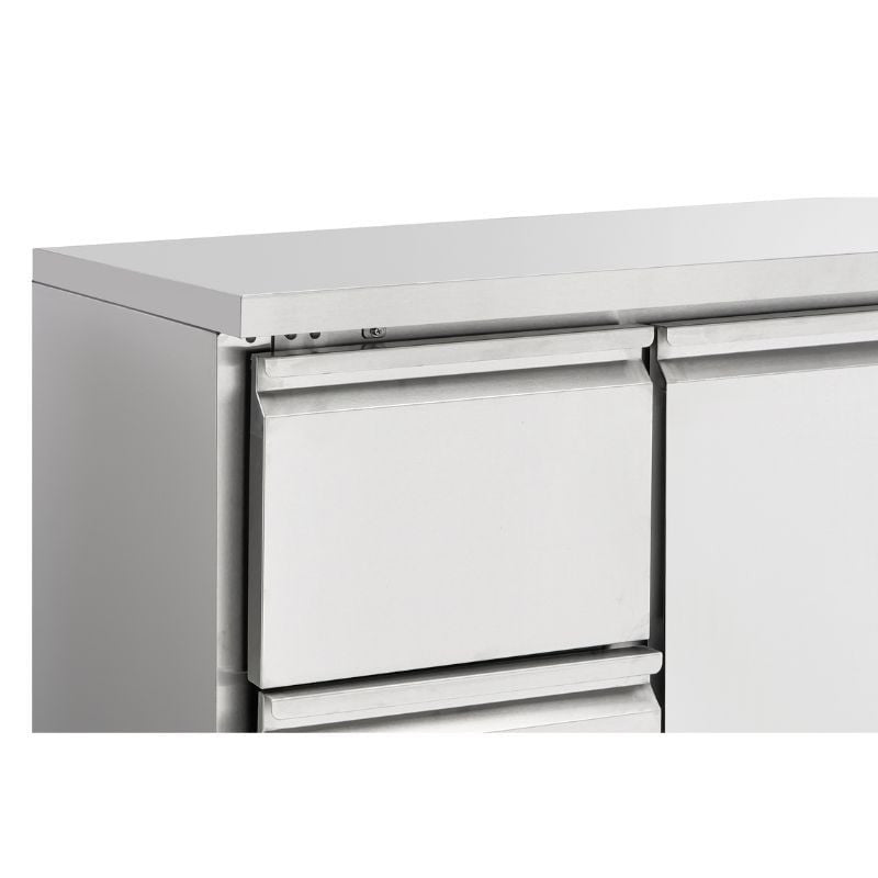 Table Réfrigérée Positive - 3 Portes et 2 Tiroirs - vue 6