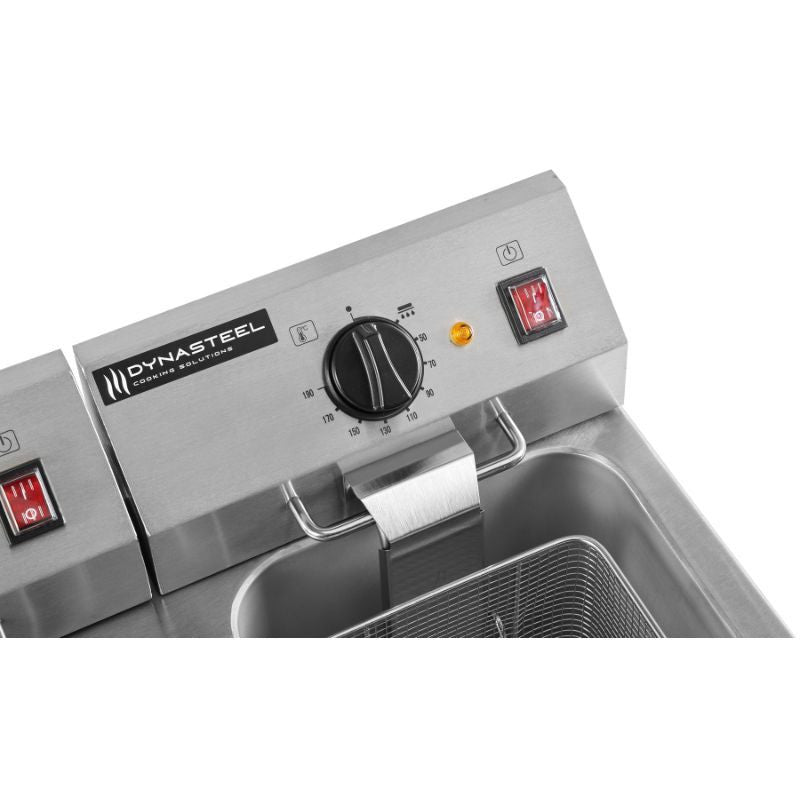 Friteuse Professionnelle Premium 2 x 8 L avec Vidange - vue 3