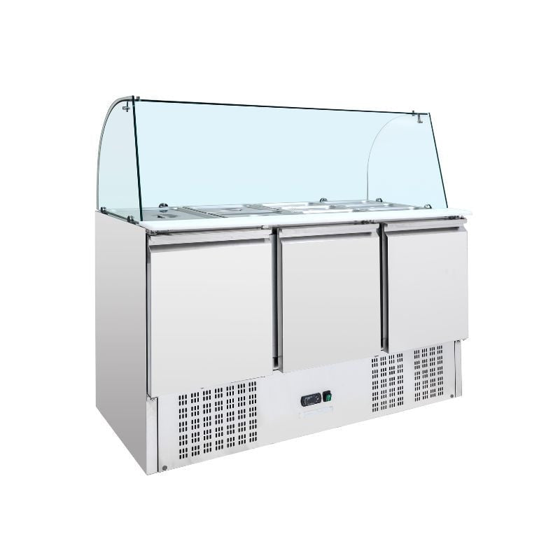 Saladette Réfrigérée 4 GN 1/1 - 3 Portes - vue 2