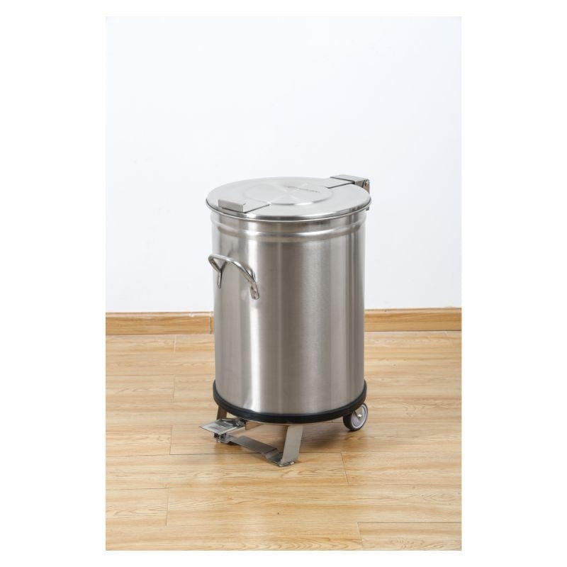 Poubelle Inox avec Pédale - 100 L - vue 7