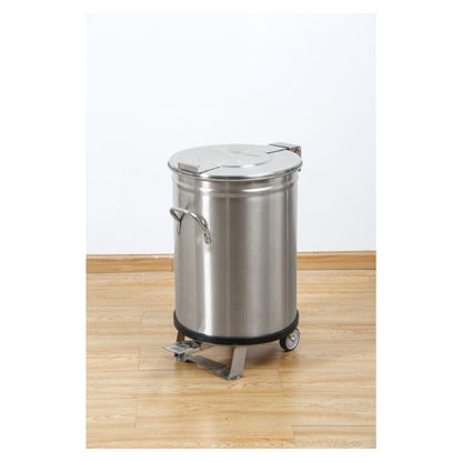 Poubelle Inox avec Pédale - 100 L - vue 7