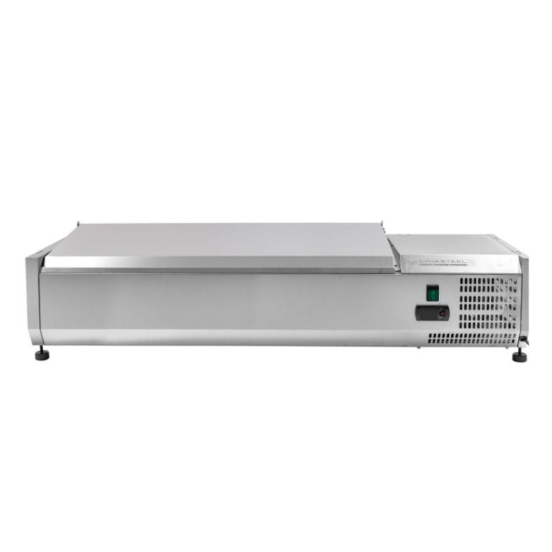 Saladette Réfrigérée à Poser Couvercle Inox - 3 x GN 1/3 + 1 x GN 1/2 - vue 8