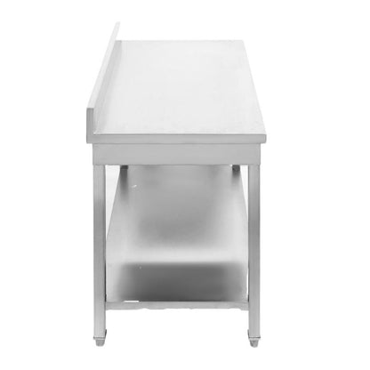 Table Inox avec Dosseret et Etagère - 1000 x 600 mm - vue 5