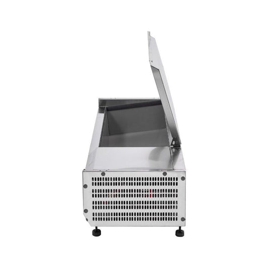 Saladette Réfrigérée à Poser Couvercle Inox - 3 x GN 1/3 + 1 x GN 1/2