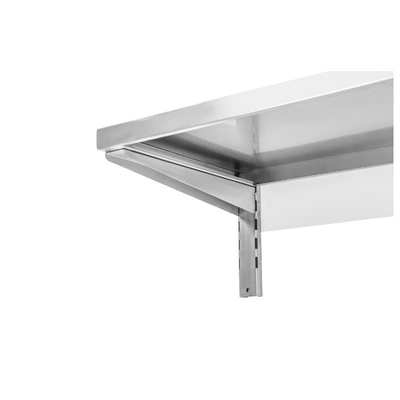 Etagère Murale en Inox sur Crémaillères - L 800 x P 400 mm - vue 3