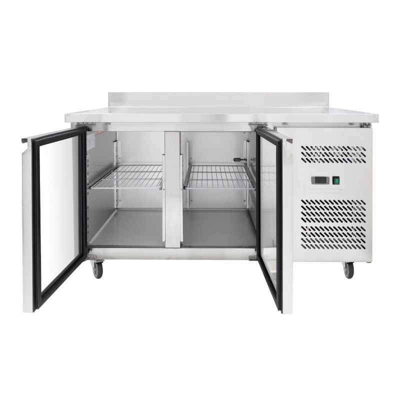 Table Réfrigérée 2 Portes GN1/1 - Profondeur 700 avec Dosseret - vue 4