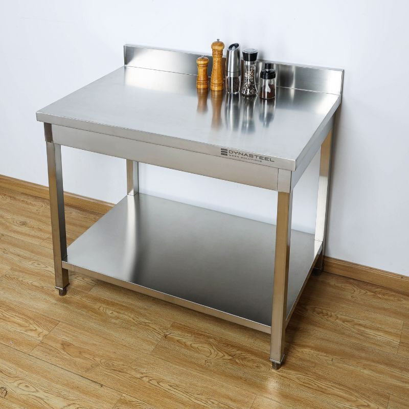 Table Inox avec Dosseret et Etagère - 800 x 600 mm - vue 12