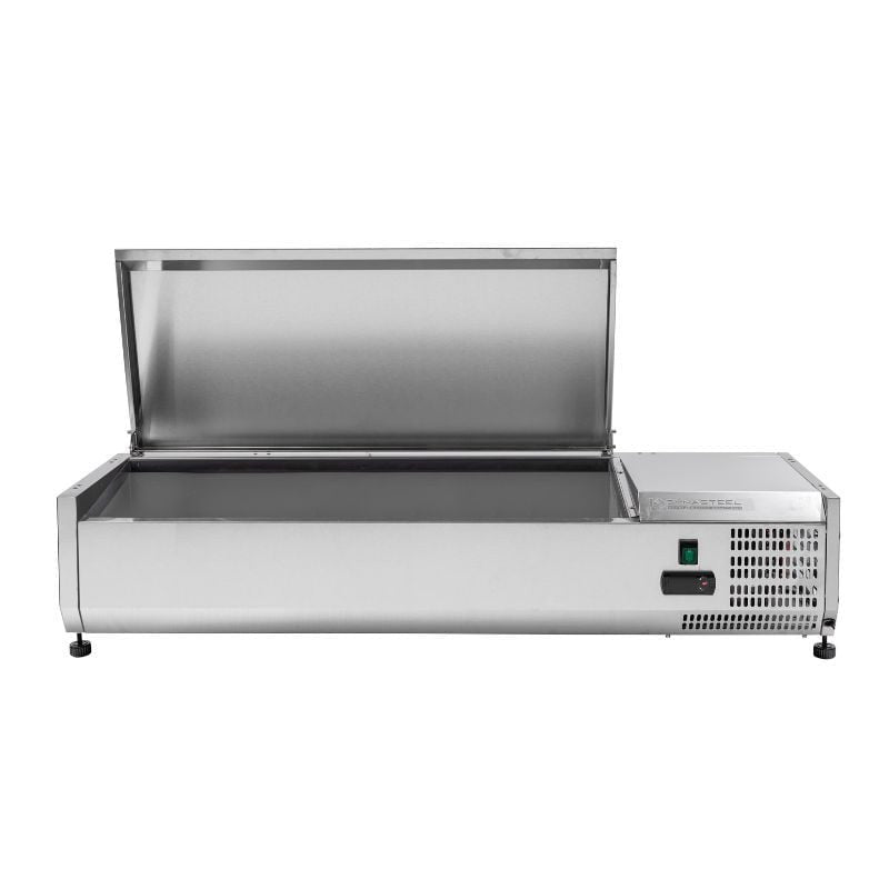 Saladette Réfrigérée à Poser Couvercle Inox - 3 x GN 1/3 + 1 x GN 1/2 - vue 7
