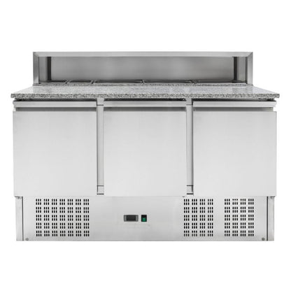 Meuble à Pizza Réfrigéré - 3 Portes - 8 Bacs GN 1/6