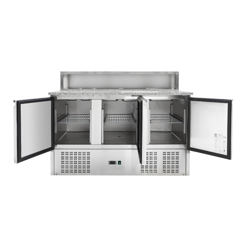 Meuble à Pizza Réfrigéré - 3 Portes - 8 Bacs GN 1/6 - vue 5