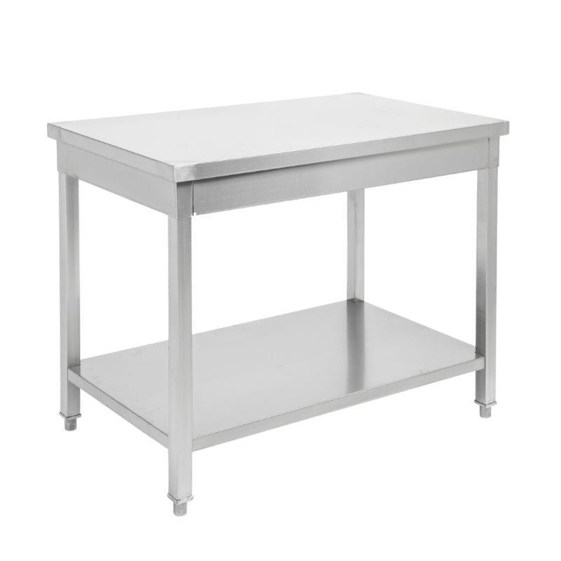Table Inox Centrale avec Etagère - 800 x 600 mm - vue 3