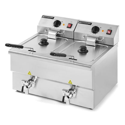 Friteuse Professionnelle Premium 2 x 8 L avec Vidange - vue 6