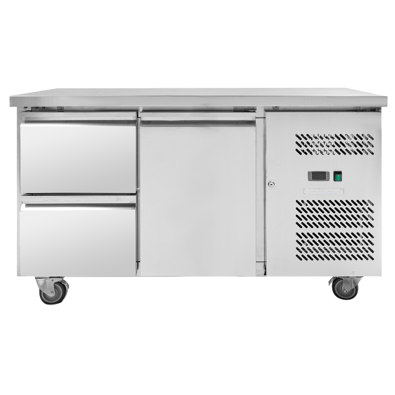 Table Réfrigérée Positive - 1 Porte et 2 Tiroirs - vue 2