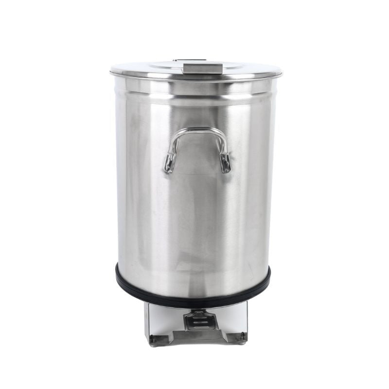 Poubelle Inox avec Pédale - 100 L - vue 2