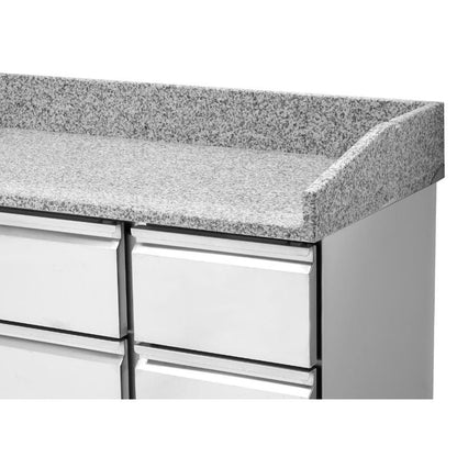 Meuble à Pizza Réfrigéré Compact 600x400 - 1 Porte et 4 Tiroirs - vue 3